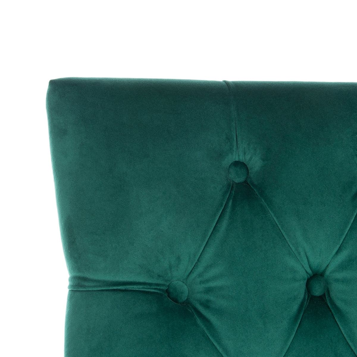 Safavieh Harlow 19''H  Tufted Ring Chair (Set Of 2)   Silver Nail Heads , MCR4716 - Emerald