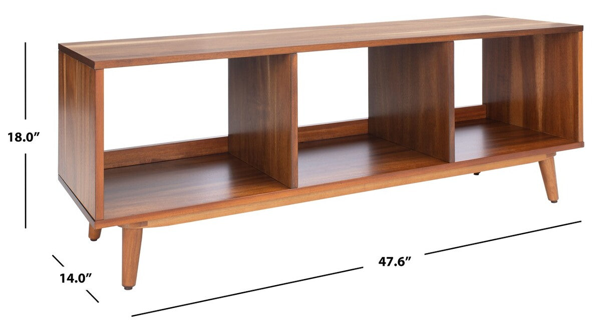 Safavieh Cricket Open Shelf Media Stand , MED5002 - Natural Acacia