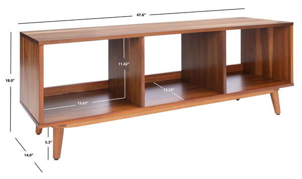Safavieh Cricket Open Shelf Media Stand , MED5002 - Natural Acacia