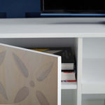 Safavieh Faye 2 Shelf Pattern Media Stand , MED5011 - White Washed