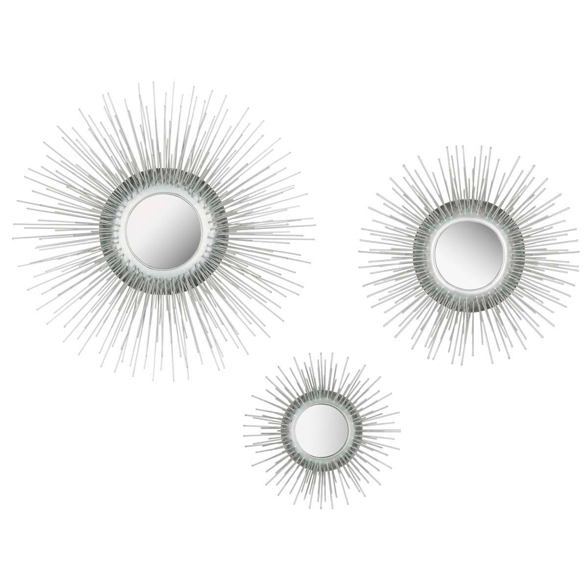Safavieh Sunburst Triptych Mirror Set Of 3 , MIR4038 - Silver