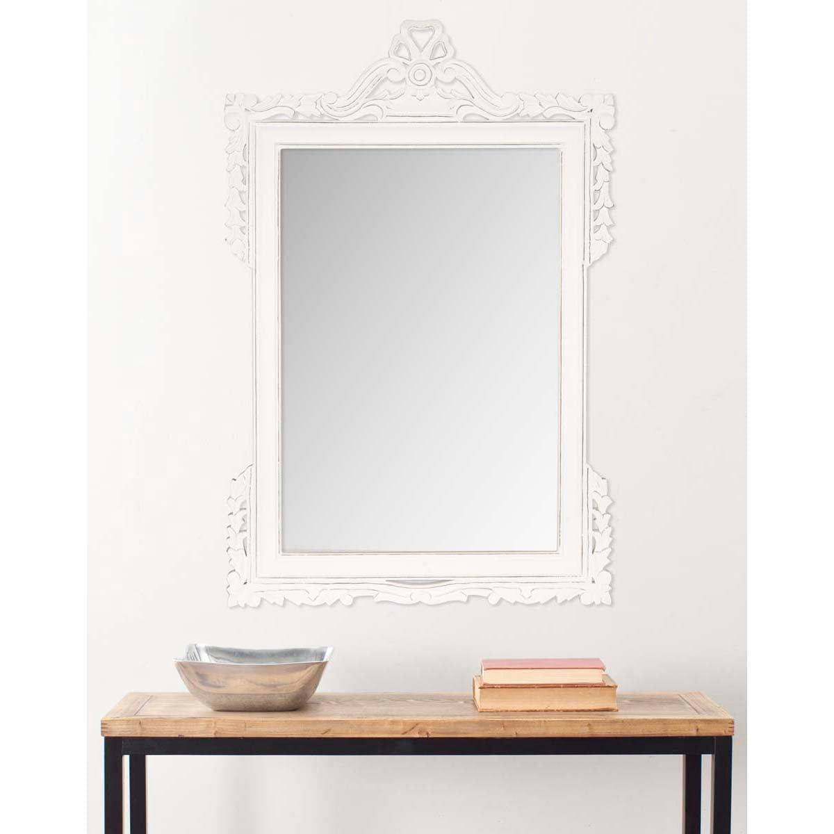 Safavieh Pedimint Mirror , MIR5004 - Antique White