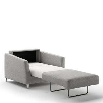 Luonto Furniture Monika Cot Chair Sleeper - Oliver 173 -234/9 Chrome