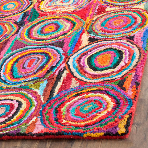 Safavieh Nantucket 143 Rug, NAN143 - Pink / Multi