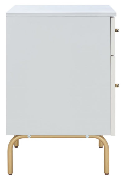 Safavieh Genevieve 2 Drawer Nightstand, NST5002 - Grey / White Washed