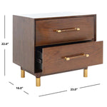 Safavieh Justice 2 Drawer Nightstand , NST6402 - Walnut