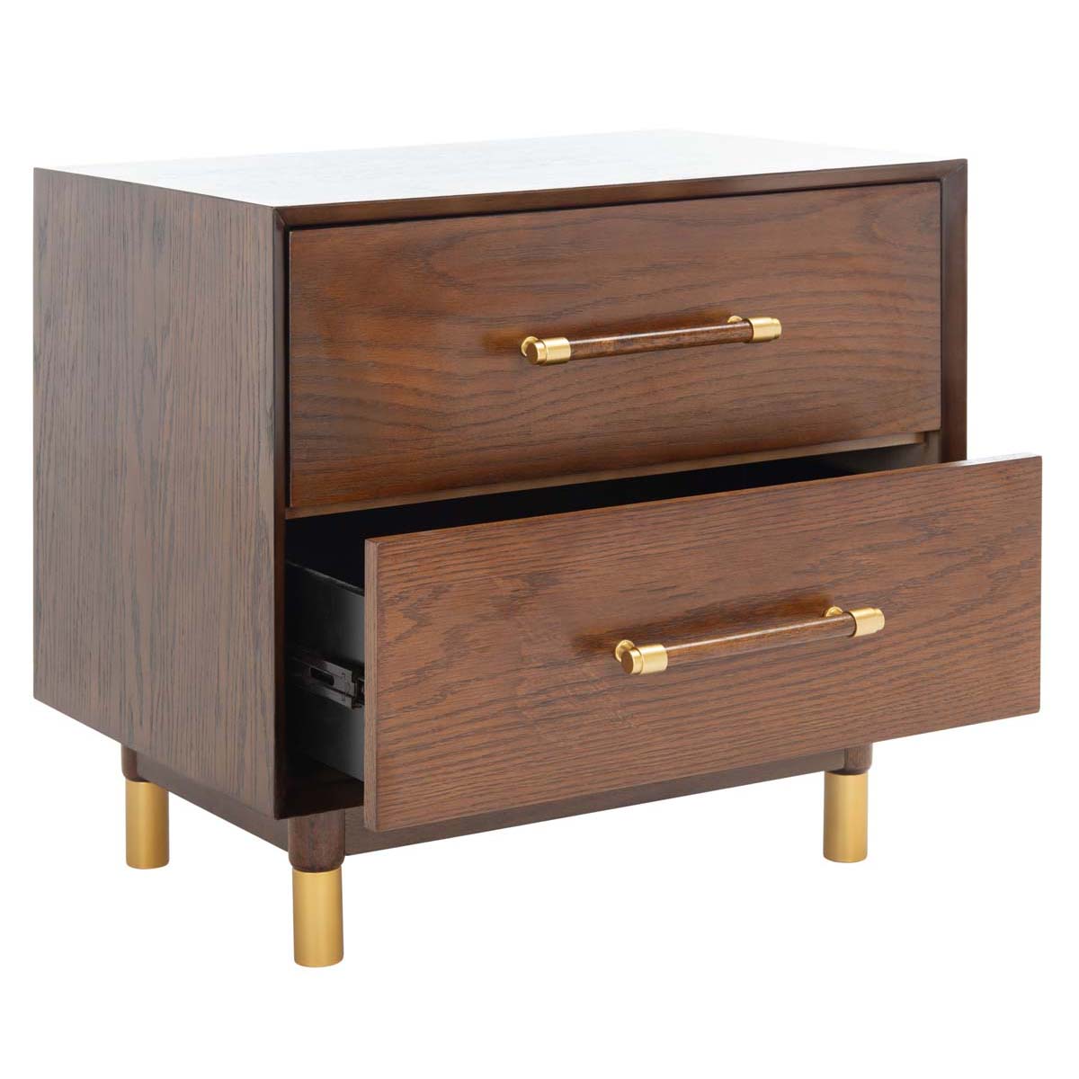 Safavieh Justice 2 Drawer Nightstand , NST6402 - Walnut