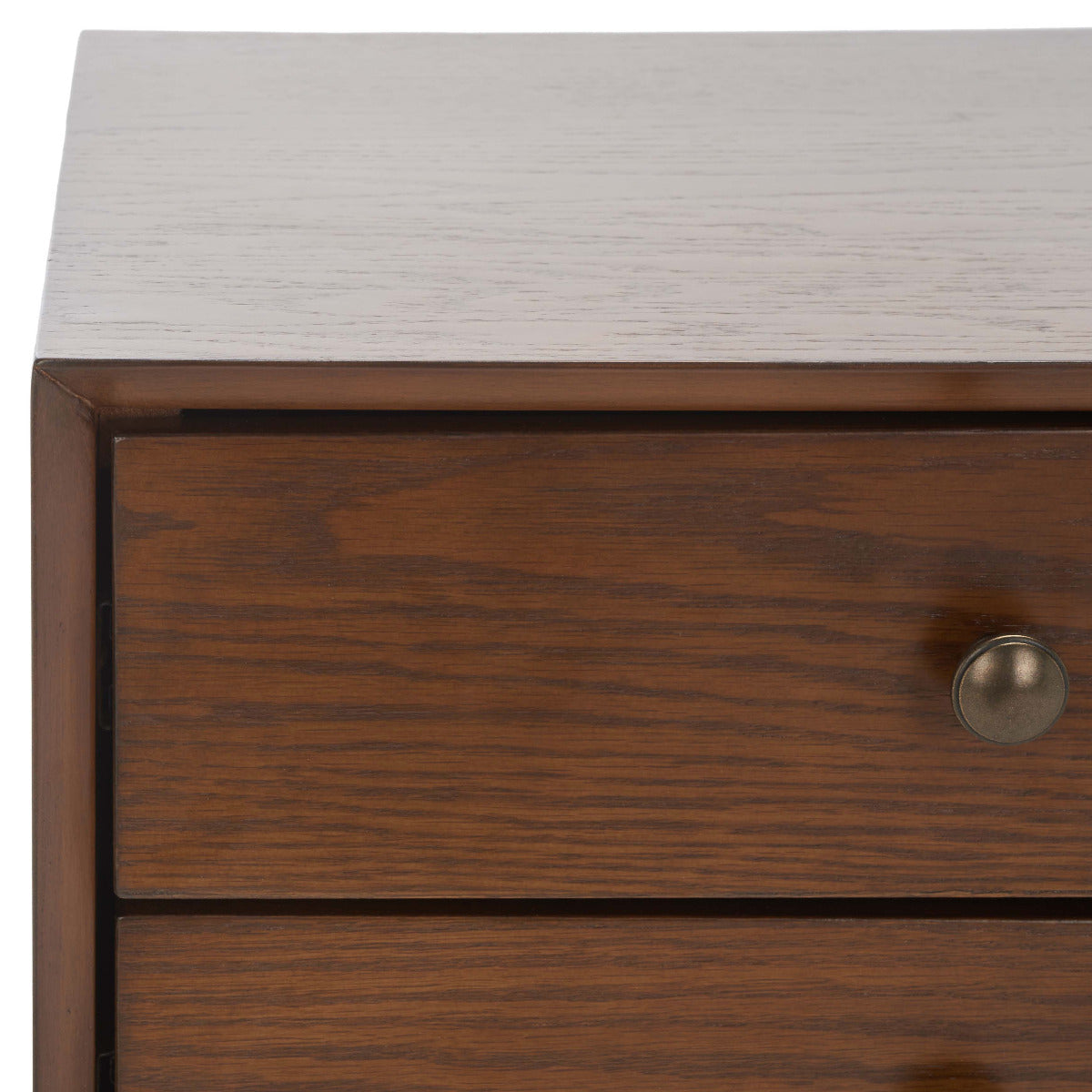 Safavieh Scully 2 Drawer Nightstand , NST6407 - Oak / Gold