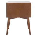 Safavieh Scully 2 Drawer Nightstand , NST6407 - Oak / Gold