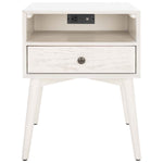 Safavieh Safavieh Scully Nightstand W/ Usb, White Wash / Gold , NST6408 - White Wash / Gold