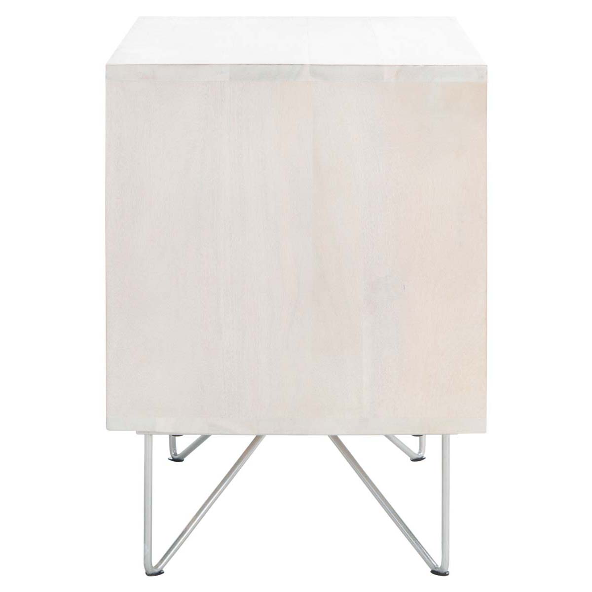 Safavieh Raveena Nightstand , NST9002 - White Washed / Silver