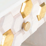 Safavieh Raveena Nightstand , NST9002 - White Washed / Brass