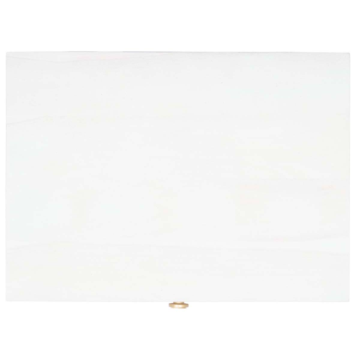 Safavieh Raveena Nightstand , NST9002 - White Washed / Brass