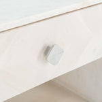 Safavieh Tahseen Parquet Nightstand , NST9004 - White Washed / Silver