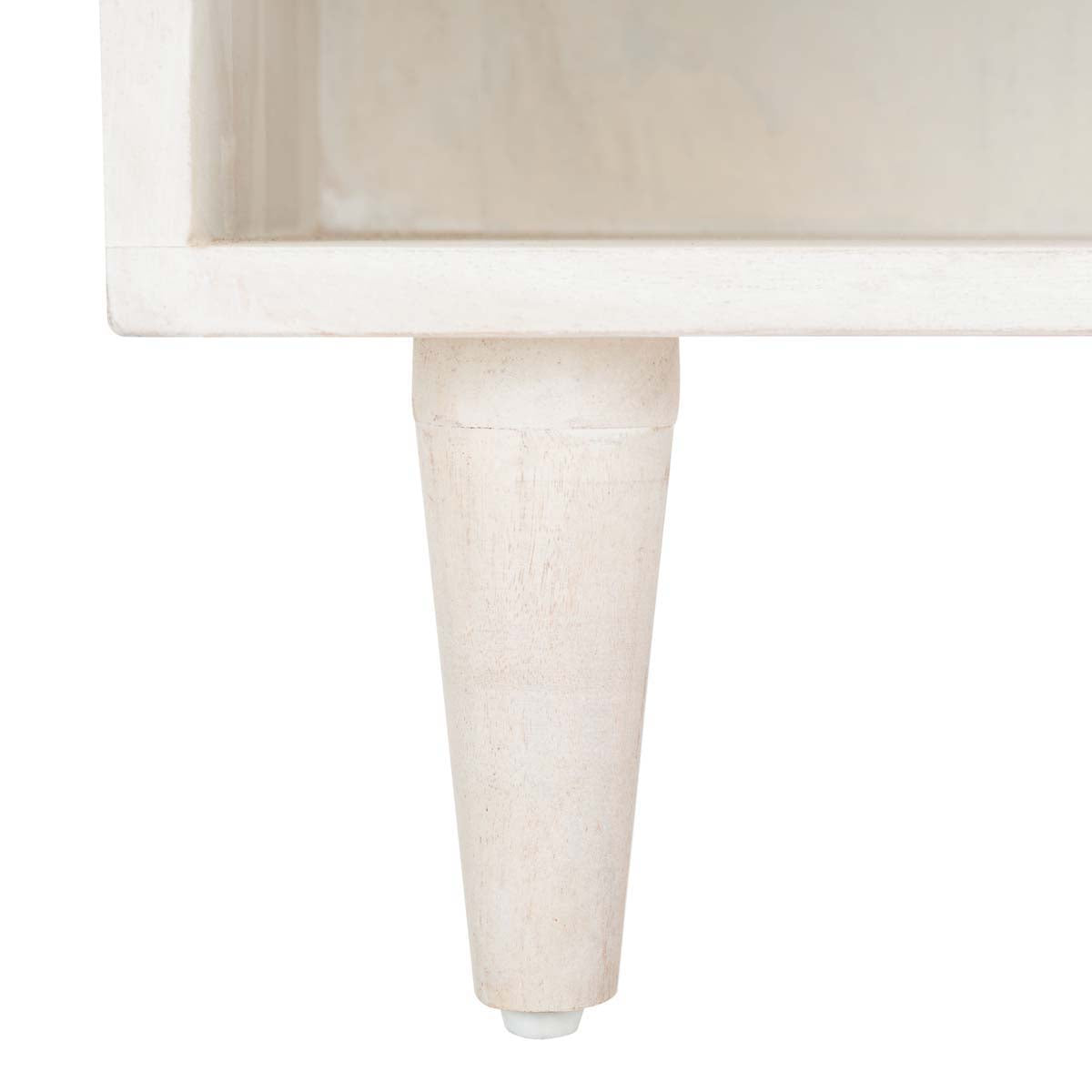 Safavieh Tahseen Parquet Nightstand , NST9004 - White Washed / Silver