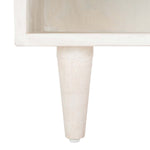 Safavieh Tahseen Parquet Nightstand , NST9004 - White Washed / Silver