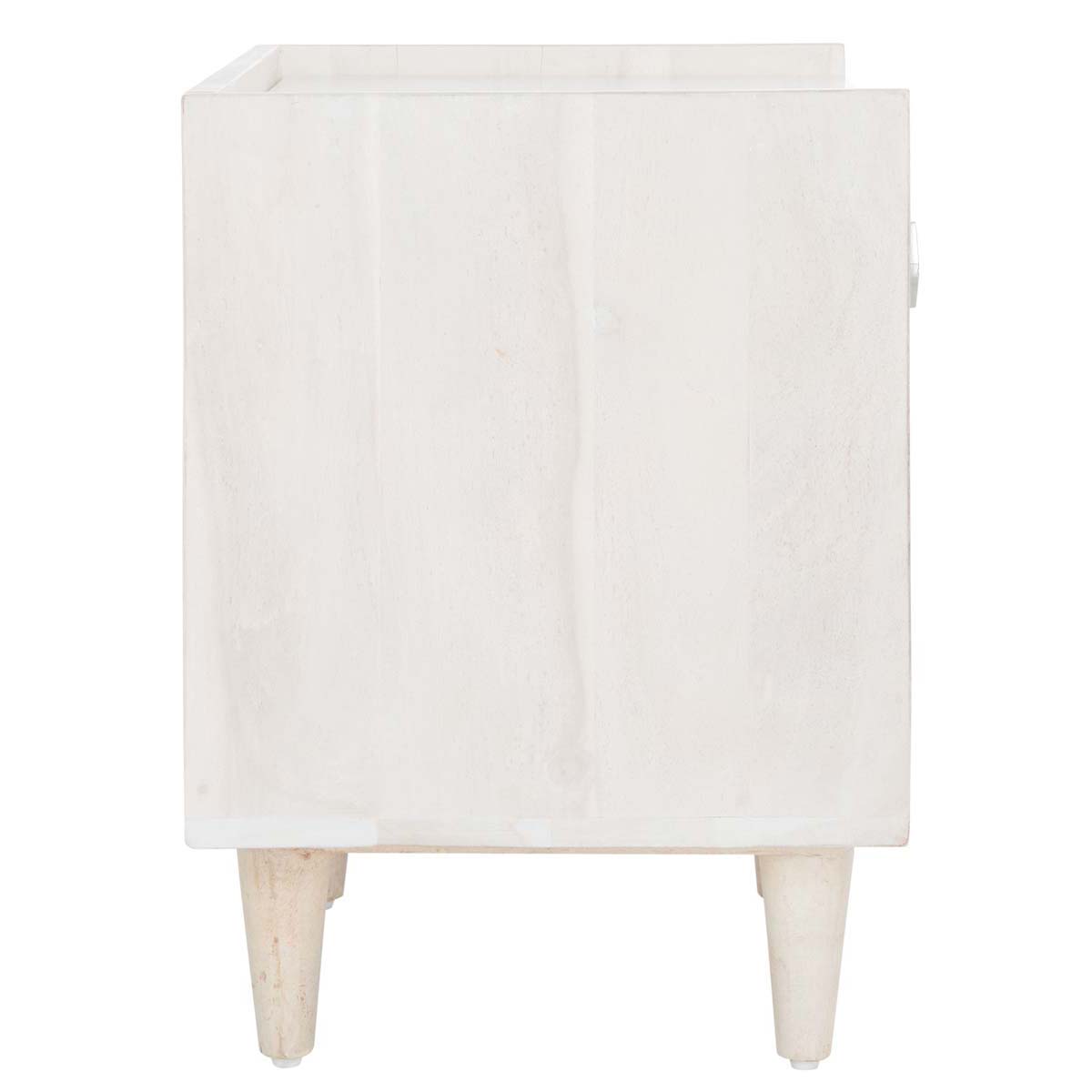 Safavieh Tahseen Parquet Nightstand , NST9004 - White Washed / Silver