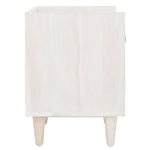 Safavieh Tahseen Parquet Nightstand , NST9004 - White Washed / Silver