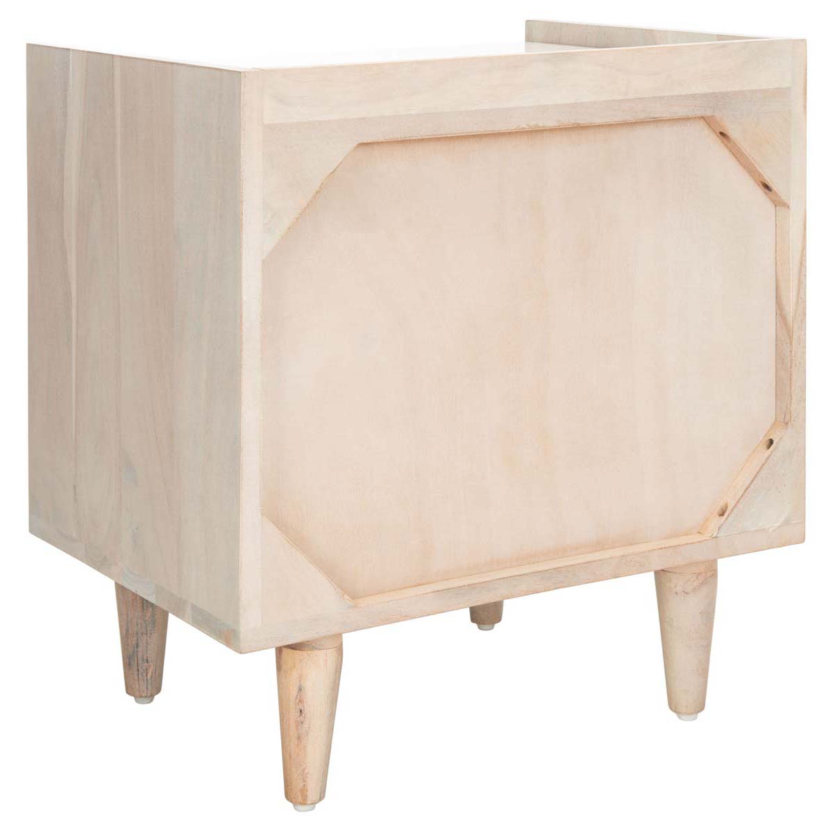 Safavieh Tahseen Parquet Nightstand , NST9004 - White Washed / Brass