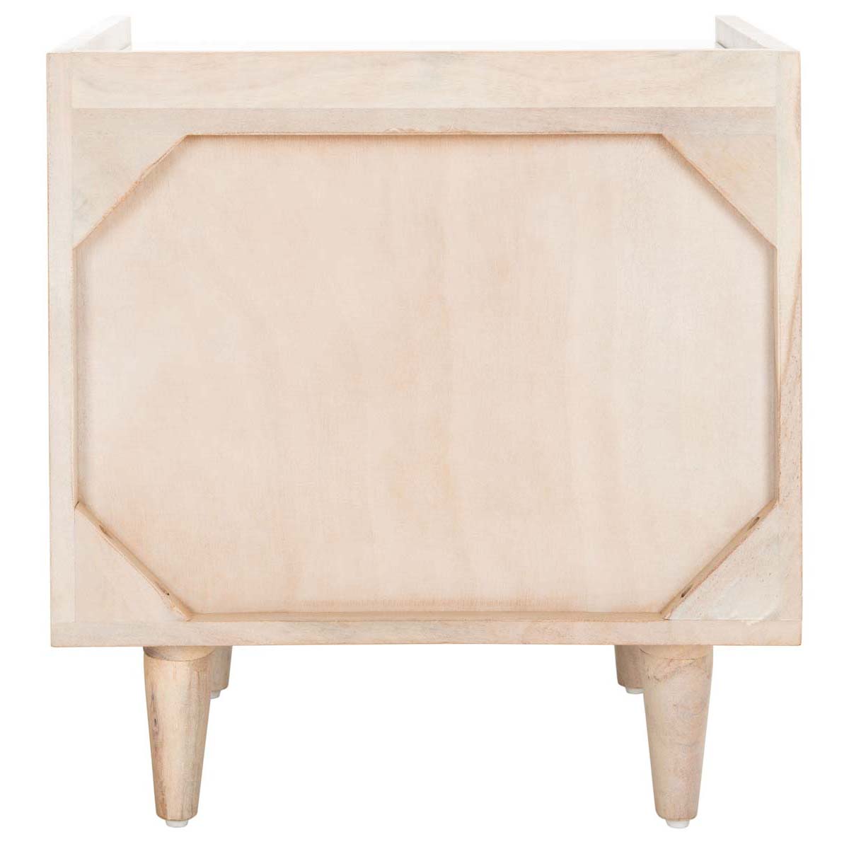 Safavieh Tahseen Parquet Nightstand , NST9004 - White Washed / Brass