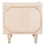 Safavieh Tahseen Parquet Nightstand , NST9004 - White Washed / Brass