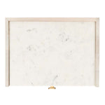 Safavieh Tahseen Parquet Nightstand , NST9004 - White Washed / Brass