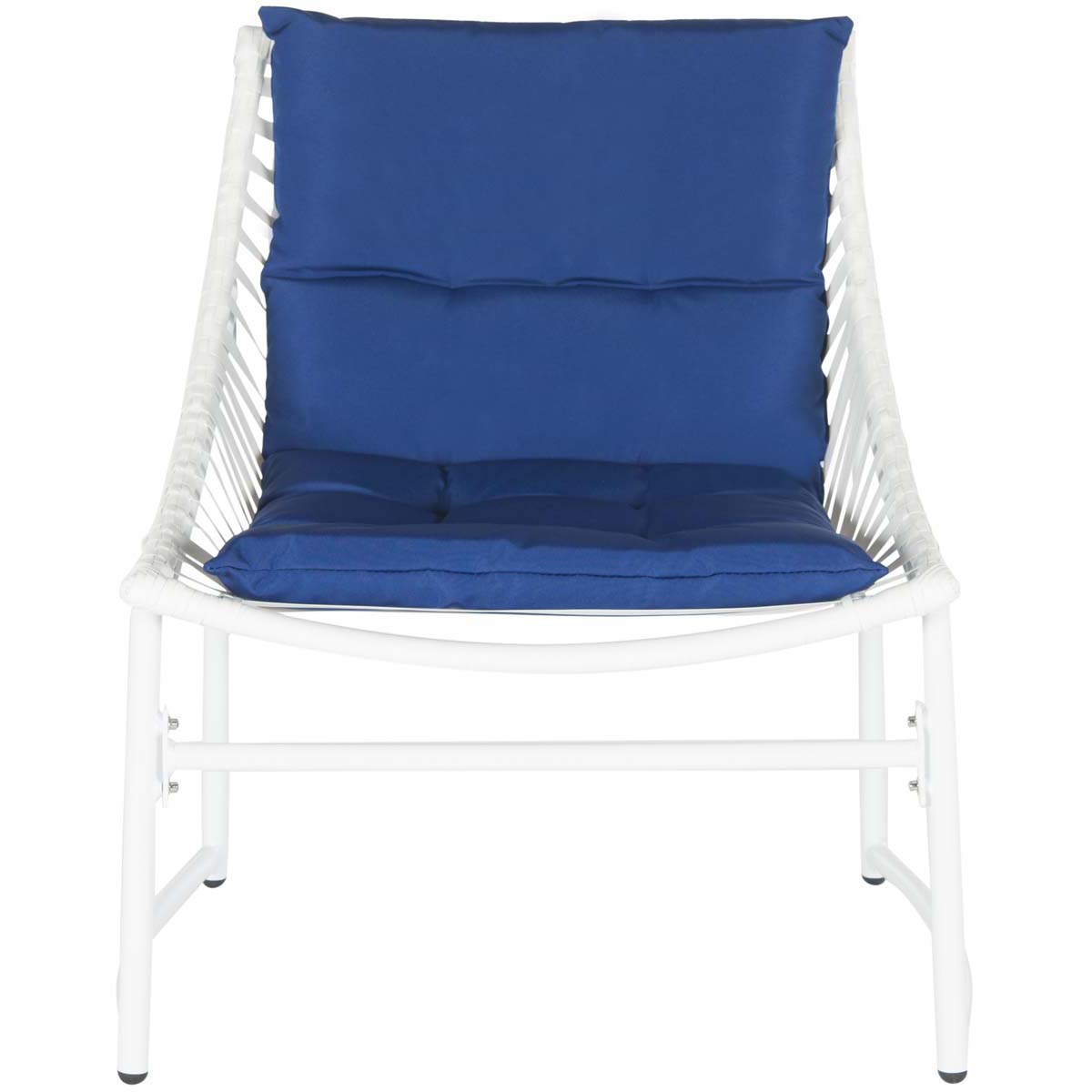 Safavieh Berkane 4 Pc Outdoor Set , PAT2009 - White/Navy