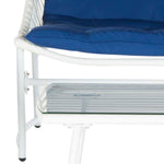 Safavieh Berkane 4 Pc Outdoor Set , PAT2009 - White/Navy