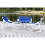 Safavieh Berkane 4 Pc Outdoor Set , PAT2009 - White/Navy