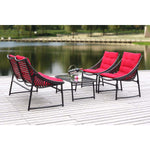 Safavieh Berkane 4 Pc Outdoor Set , PAT2009 - Brown/Red