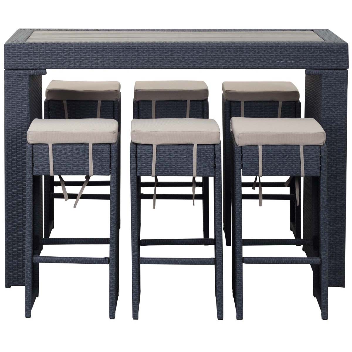 Safavieh Sanders Outdoor Bar Set , PAT2502 - Titanium/Sand