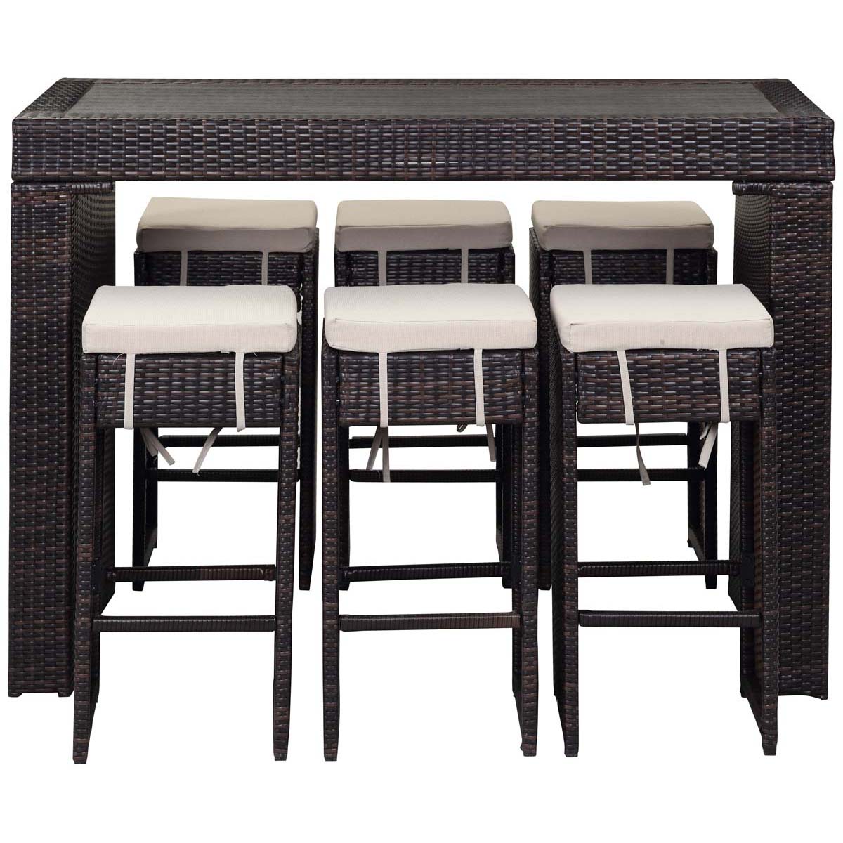 Safavieh Sanders Outdoor Bar Set , PAT2502 - Brown/Sand