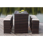 Safavieh Sanders Outdoor Bar Set , PAT2502 - Brown/Sand