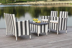 Safavieh Figueroa 4 Pc Outdoor Set , PAT2508 - Black/White