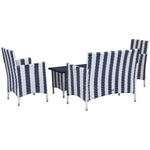 Safavieh Figueroa 4 Pc Outdoor Set , PAT2508 - Navy/White