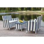Safavieh Figueroa 4 Pc Outdoor Set , PAT2508 - Navy/White