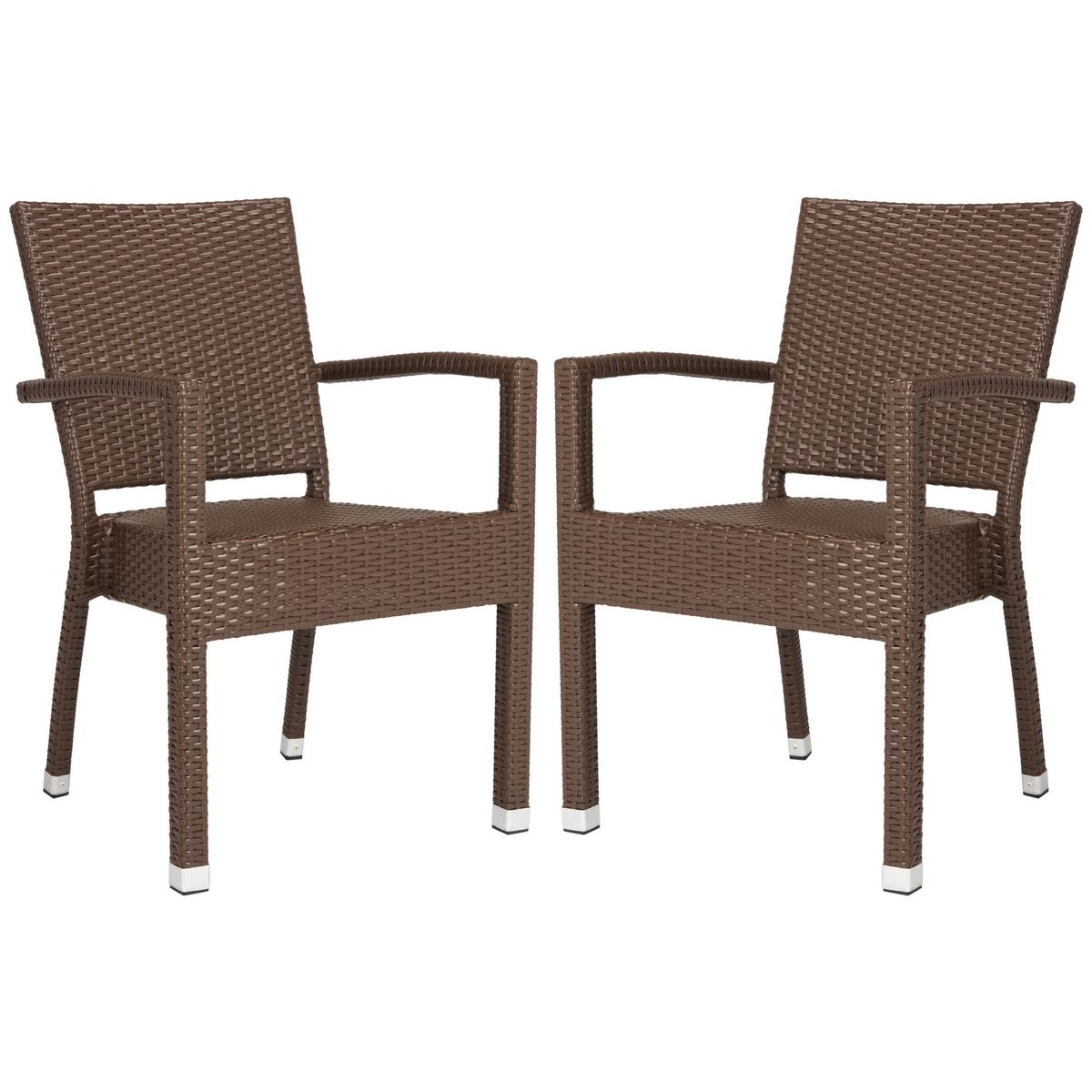 Safavieh Kelda Stacking Arm Chair , PAT4004 - Brown (Set of 2)