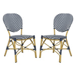 Safavieh Lisbeth French Bistro  Side Chair , PAT4010 - Navy / White