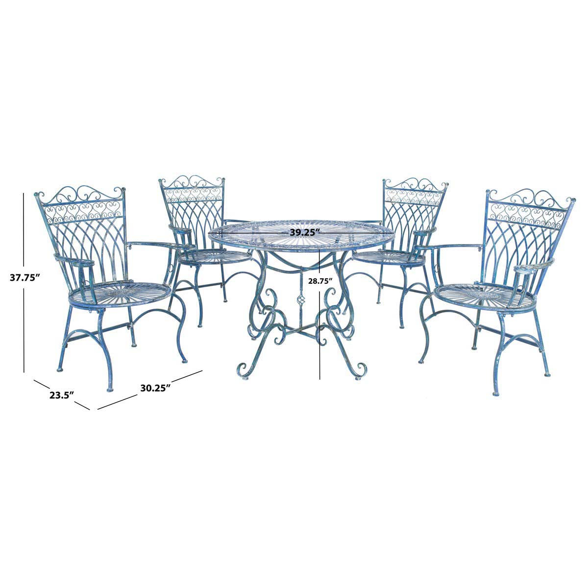 Safavieh Thessaly 5 Piece Set , PAT5003 - Antique Blue