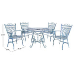 Safavieh Thessaly 5 Piece Set , PAT5003 - Antique Blue