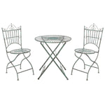 Safavieh Belen Bistro Set, One Table And Two Chairs , PAT5020 - Antique Green