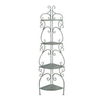 Safavieh Turuca 4 Tier Corner Shelf Unit , PAT5034 - Antique Green