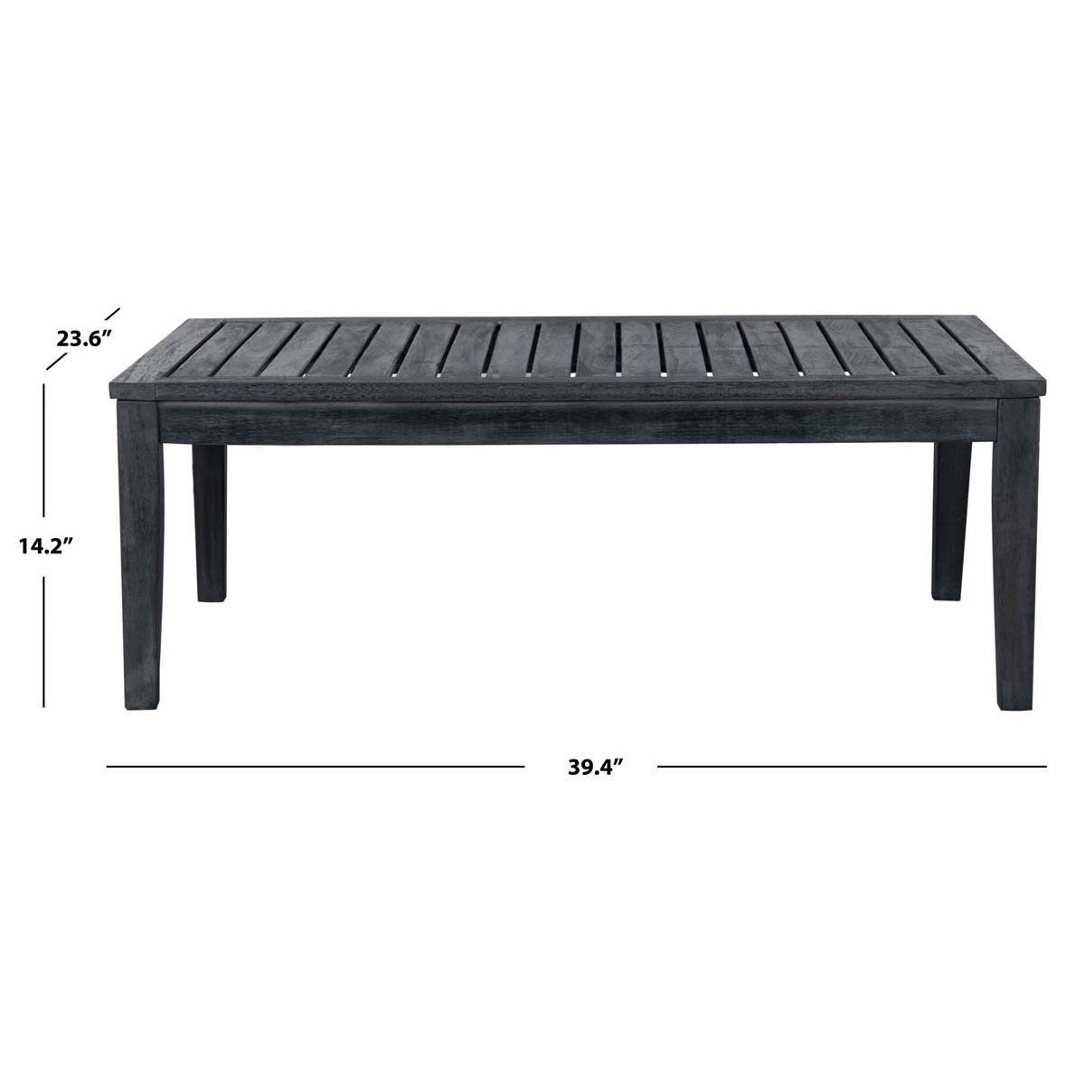 Safavieh Bradbury 4Pc Outdoor Living Set , PAT6710 - Dark Slate Grey