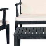 Safavieh Bradbury 4Pc Outdoor Living Set , PAT6710 - Dark Slate Grey