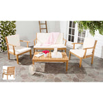 Safavieh Fresno 4Pc Outdoor Living Set , PAT6711 - Natural/Beige