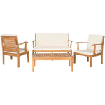 Safavieh Fresno 4Pc Outdoor Living Set , PAT6711 - Natural/Beige