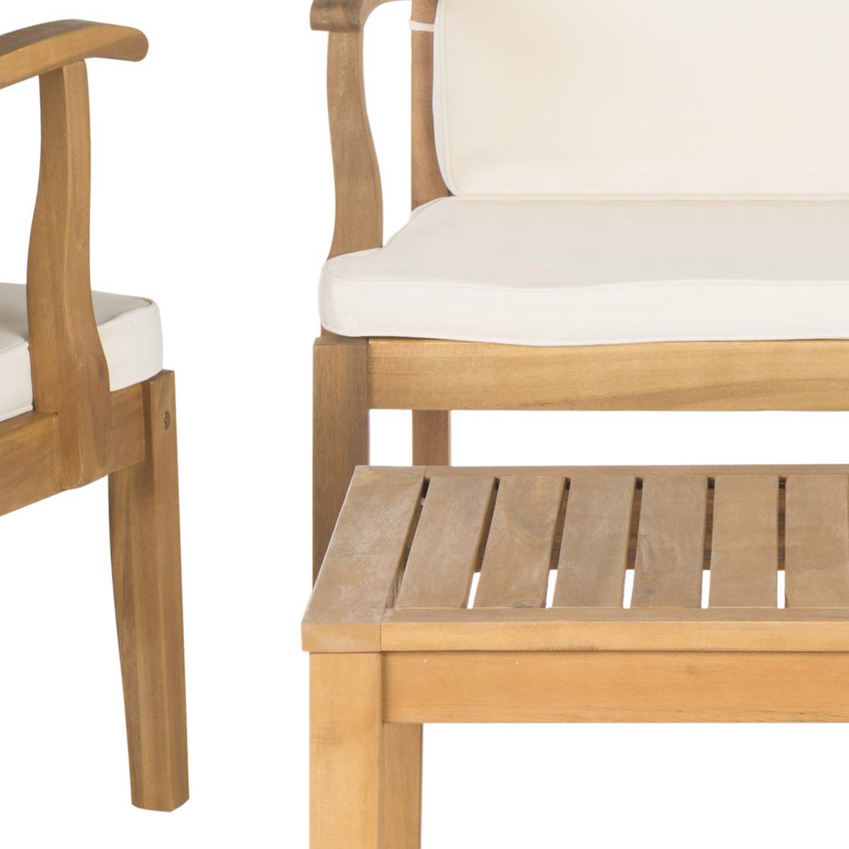 Safavieh Fresno 4Pc Outdoor Living Set , PAT6711 - Natural/Beige