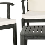 Safavieh Fresno 4Pc Outdoor Living Set , PAT6711 - Dark Slate Grey/Beige