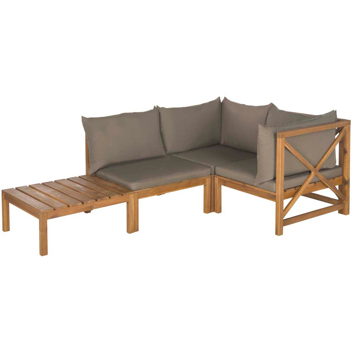Safavieh Lynwood Modular Outdoor Sectional , PAT6713 - Natural/Taupe