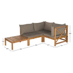 Safavieh Lynwood Modular Outdoor Sectional , PAT6713 - Natural/Taupe